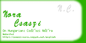 nora csaszi business card